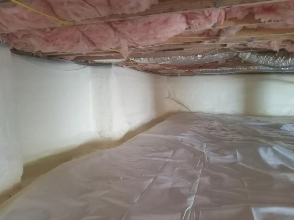 Crawl space encapsulation with closed-cell spray foam for Attic Insulation in Oak Grove